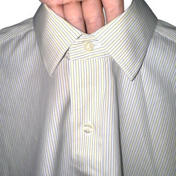 Yellow Brooks Brothers 1818 French Cuff Button Down Shirt 15.5 - Picture 3 of 8